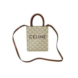 Celine Vertical Cabas Triomphe shoulder bag white brown